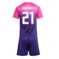 Maglia Calcio Germania Ilkay Gundogan #21 Seconda Divisa Bambino Europei 2024 Manica Corta (+ pantaloncini)